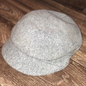 Gray Wool Tweed Cap-Unisex